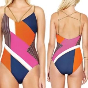 Gottex Maritime Tummy Control One Piece, Sz. 40 NWT